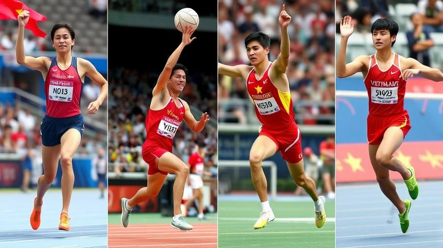 Ảnh các vận động viên tiêu biểu của Việt Nam tại Olympic