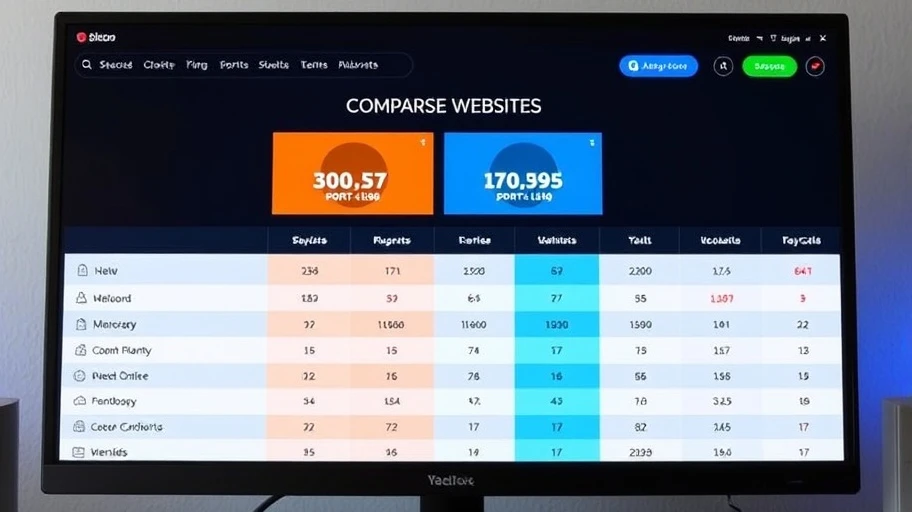 Biểu đồ hiệu suất của các trang web thể thao khác nhau.