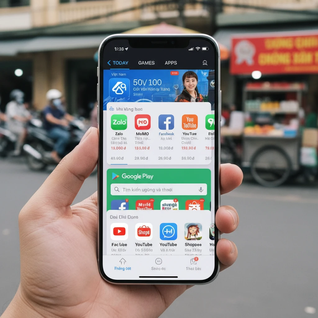 Các nền tảng chính trong bảng xếp hạng app