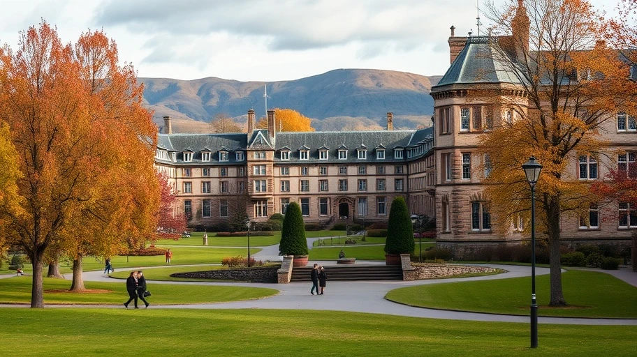 Cảnh quan đẹp của đại học Scotland