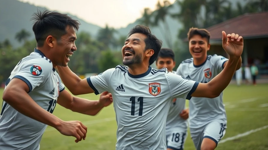 Cầu thủ Việt Nam chiến thắng vòng bán kết.