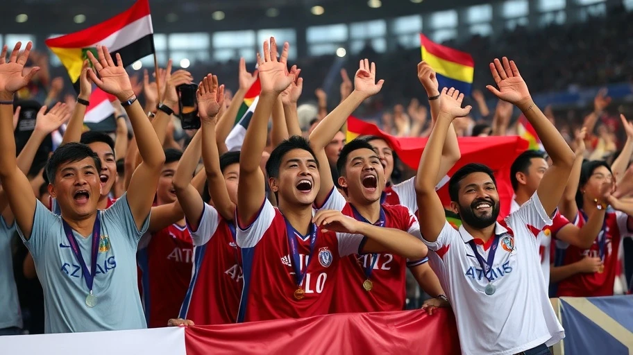 Cổ động viên ăn mừng bàn thắng tại AFF Cup