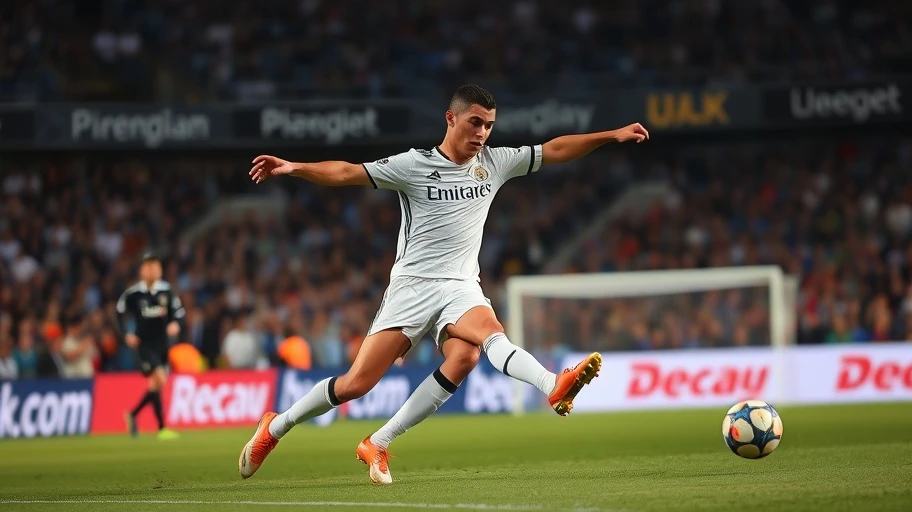 Cristiano Ronaldo và pha bóng mạnh mẽ