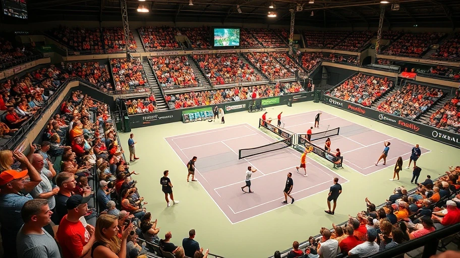 Giải đấu pickleball lớn với khán giả cuồng nhiệt và các cầu thủ hàng đầu