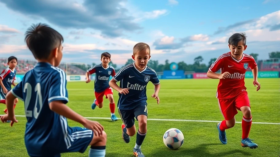 Hình ảnh cầu thủ trẻ trên sân cỏ FC25