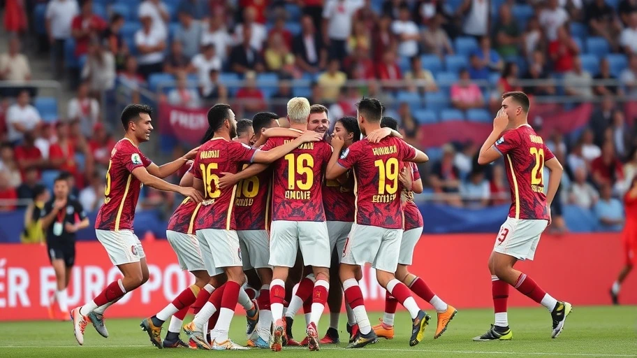 Hình ảnh đội bóng Euro 2024 sau bàn thắng đẹp