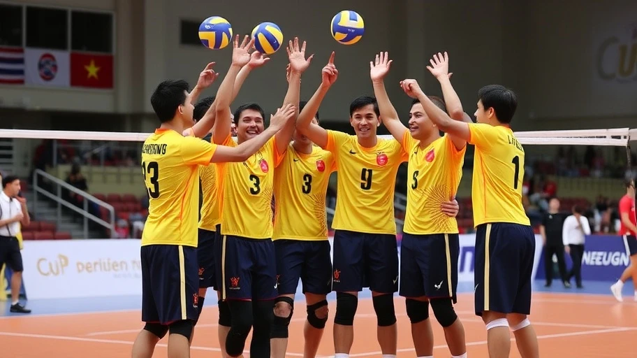Hình ảnh đội tuyển bóng chuyền nam Việt Nam