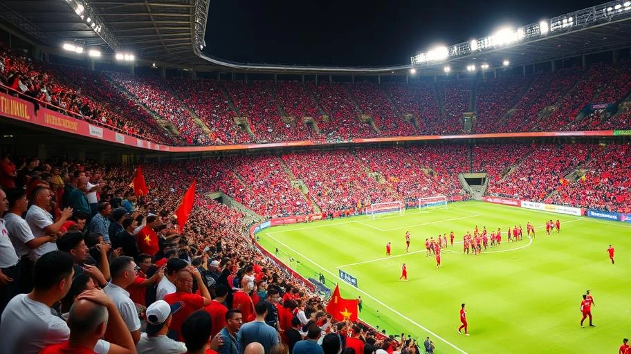 Hình ảnh trò chơi bóng đá sôi động của Việt Nam