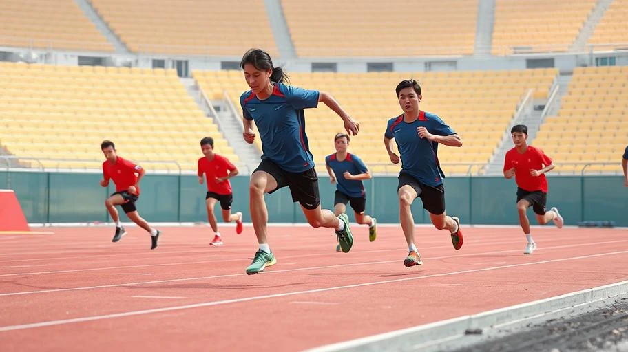 Hình ảnh vận động viên điền kinh Việt Nam