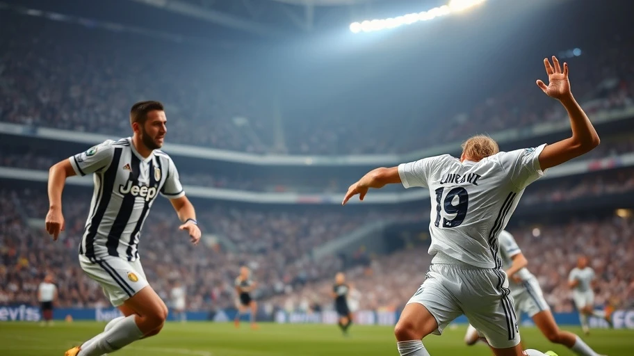 Juventus và Real Madrid, trận đấu sôi động