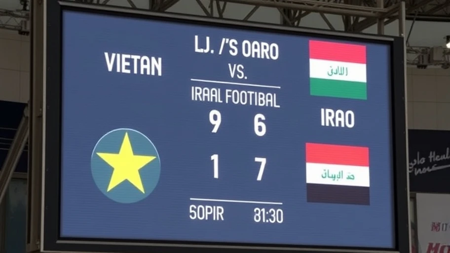 Kết quả gần đây bóng đá Việt Nam và Iraq.