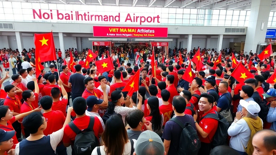 Lễ đón tiếp đoàn thể thao Việt Nam tại sân bay