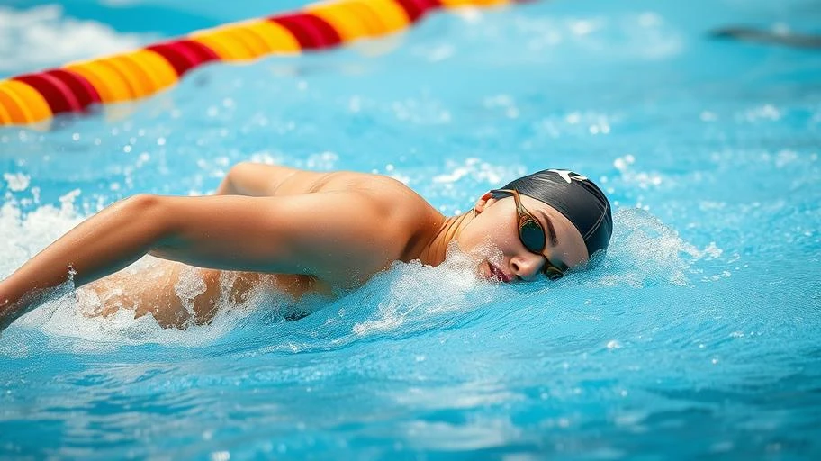 Nguyễn Thị Ánh Viên trong cuộc thi bơi lội