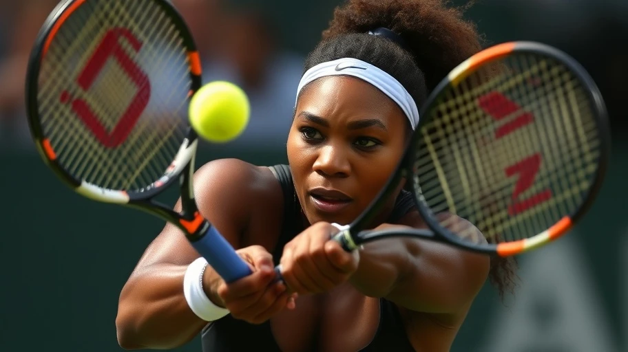 Serena Williams trong một trận đấu tennis