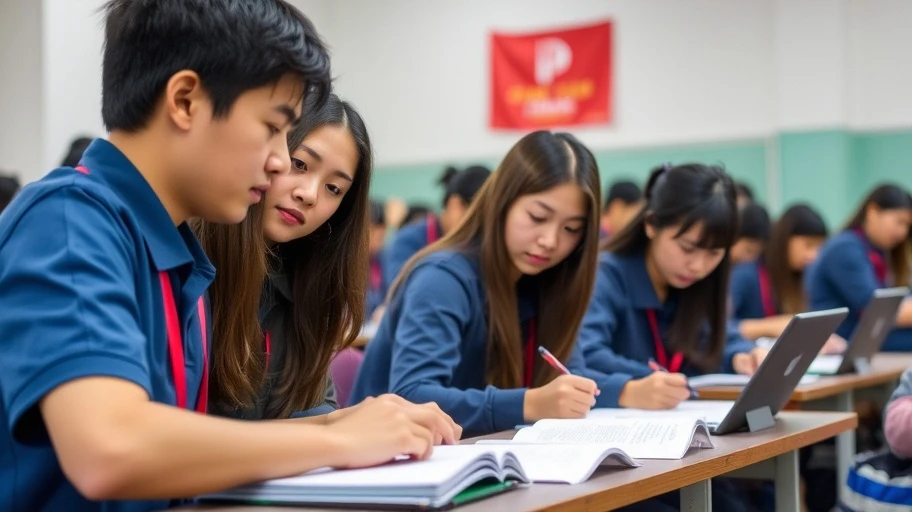 Sinh viên Việt Nam dự thi tốt nghiệp