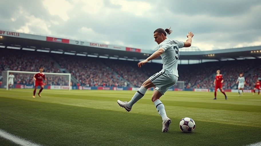 Sút phạt đẹp mắt của Ibrahimovic.