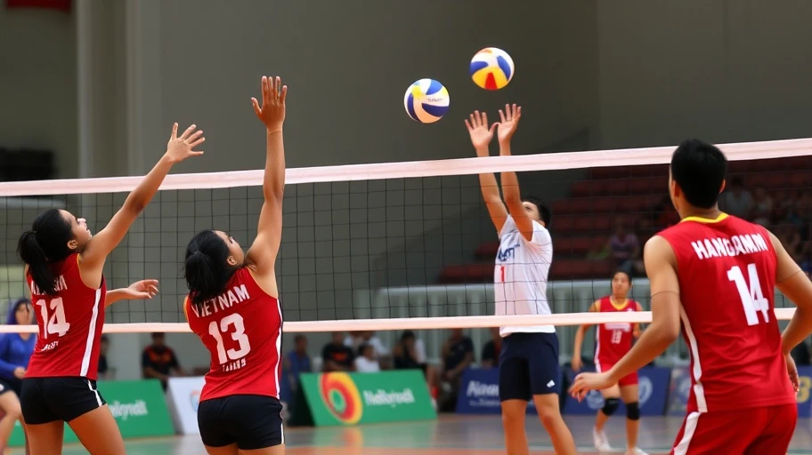 Trận bóng chuyền Việt Nam và Indonesia