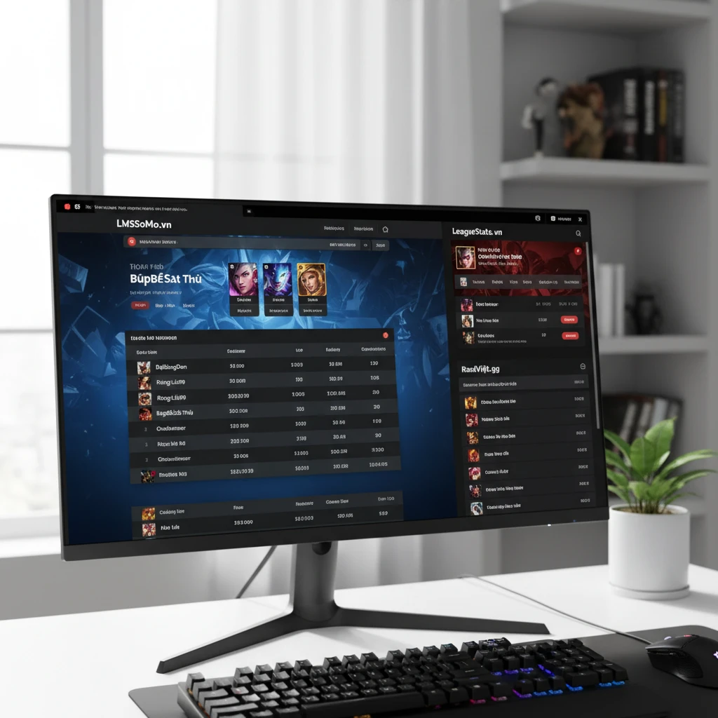 Trang web cập nhật bảng xếp hạng LOL Việt Nam