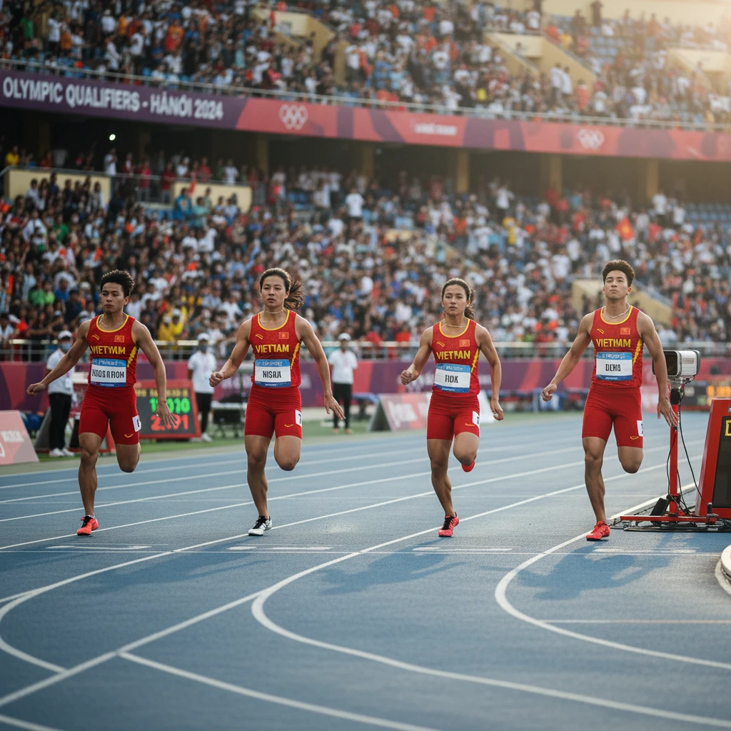 Vận động viên Việt Nam thi đấu vòng loại Olympic 2024